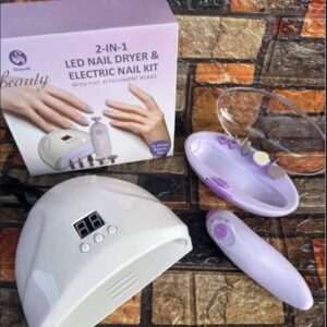 2 in 1 LED Nail Dryer and  Electric Nail Kit | Nail Dryer LED Lamp and Manicure LED Nail Dryer & Electric Nail Kit With Five Attachments Heads - Image 5