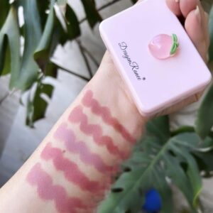 5 Pcs Dragon Ranee Peach Mini Lipstick Set | Long Lasting Makeup Waterproof Lipstick (Random Color) - Image 5