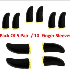 Premium Gaming Finger Sleeves Bundle -  Breathable, Anti-Sweat, Touch Screen-Friendly Thumb Gloves for PUBG & Mobile Gaming - Image 4