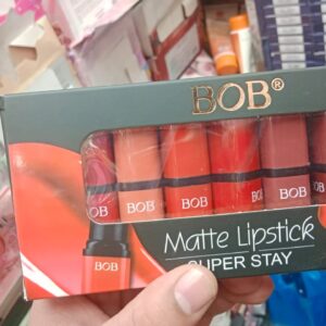 Pack of 6 Bob Super Stay Matte Lipstick Set | Best Quality Matte Lipsticks for Women (random shades) - Image 3