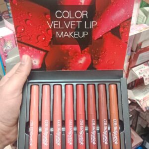 Pack Of 8  2-In-1 Matte Lipstick And Lip Liner Set, Waterproof Long Lasting Makeup Lipliner Pen Set for Women (Random Shades) - Image 3