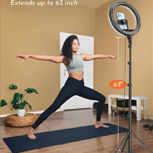 26CM LED Ring Light with Mobile Holder, 7ft Tripod Stand, 3 Light Colors, Dimmable USB Selfie Ring Light for Videography and Photography - Image 5