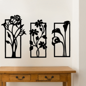 3d Flower Frame wall Art  | Wooden Flower Frame wall Art  | Wall decoration | Decor For Home Wall Decoration Attractive Wooden Wall Art - Image 2