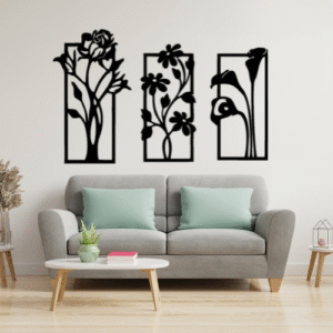 3d Flower Frame wall Art  | Wooden Flower Frame wall Art  | Wall decoration | Decor For Home Wall Decoration Attractive Wooden Wall Art - Image 1