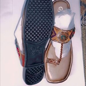 Kolhapuri Chappal Design No. 25-75 ? Elegant Beige Color Traditional Footwear (With Box ) - Image 2