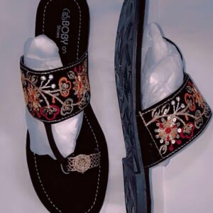 Kolhapuri Slipper Design No. 25-79 ? Classic Black Handcrafted Footwear (With Box ) - Image 2