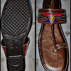 Kolhapuri Slipper Design No. 25-81 ? Timeless Brown Traditional Footwear (With Box ) - Image 3