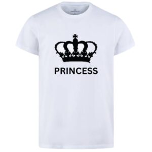 Combo Of Prince & Princes Style White T-Shirt with Cute Design - Prince & Princess Design T-Shirts? ? Best Quality T-Shirts For Girls | T-Shirt For Women - T-Shirt For Boy | T-Shirt For Men | Princes T-Shirts? | Prince Design T-Shirt - Image 3