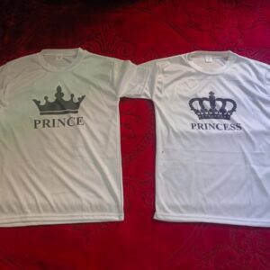 Combo Of Prince & Princes Style White T-Shirt with Cute Design - Prince & Princess Design T-Shirts? ? Best Quality T-Shirts For Girls | T-Shirt For Women - T-Shirt For Boy | T-Shirt For Men | Princes T-Shirts? | Prince Design T-Shirt - Image 5