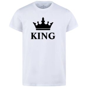 Combo Of King & Queen Style White T-Shirt with Cute Design - King & Queen Design T-Shirts? ? Best Quality T-Shirts For Girls | T-Shirt For Women - T-Shirt For Boy | T-Shirt For Men | Queen T-Shirts? | King Design T-Shirt - Image 3