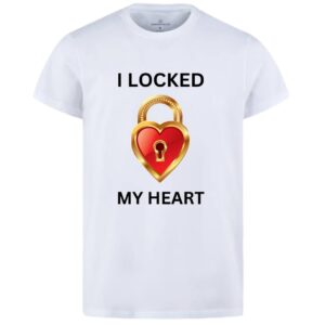 Combo Of My Heart & The Key Style White T-Shirt with Cute Design - Heart & key Design T-Shirts? ? Best Quality T-Shirts For Girls | T-Shirt For Women - T-Shirt For Men - Image 3