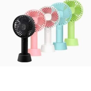 Portable USB Rechargeable Fan | Handheld 3 Speed Strong Wind Electric Small Mini Cooling Fan (random color) - Image 4