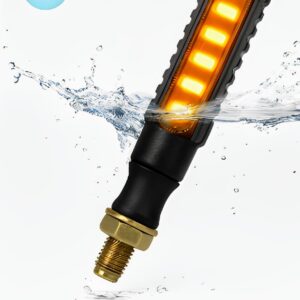 Universal LED Turn Signal Indicator | Dual Color (Yellow & White) | Waterproof & Flexible | For 70cc, 125cc & All Motorcycles - Image 2