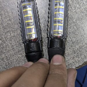 Universal LED Turn Signal Indicator | Dual Color (Yellow & White) | Waterproof & Flexible | For 70cc, 125cc & All Motorcycles - Image 1