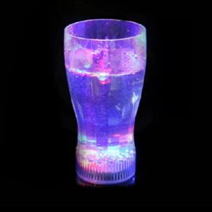 Plastic LED Flashing Cup LED Light up Beer Cup Water Hanging Glass Cup for Wedding Party - 1pc Plastic LED Lighting Bulb - Decor LED Glowing Plastic Cups Fashing Drink Luminous Lights Cup - 250ml ( With Box ) - Image 1