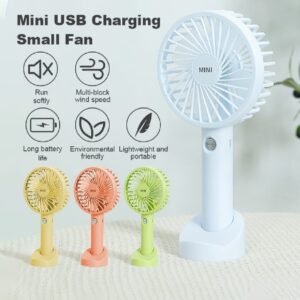 Portable USB Rechargeable Fan | Handheld 3 Speed Strong Wind Electric Small Mini Cooling Fan (random color) - Image 3