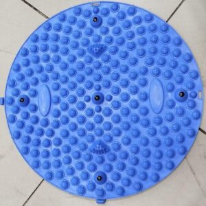 Circular jogging finger press board, foot massage foot pad, adult toe press board, meridian through soft silicone pedal board (Blue) - Image 2