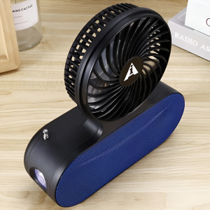 Solar fan Bluetooth speaker | Wireless outdoor portable With  blowing flashlight | Listening to music Support TF card U disk FM radio TWS interconnection - Image 11