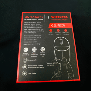 Computer / Laptop Mouse COBY Gel-Tech Anti-Stress Silicon Optical Wireless Mouse - (3-Button | Laser Optical | Wireless Range up to 9ft) - Image 3