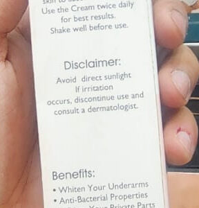 Organa Touch Fresh & Natural Underarm Whitening Cream Private Glow ( Advanced Brightening ) - Image 4