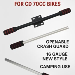 Single Side Open Safety Guard Stick for CD 70cc Fancy Rod Openable Crash Guard | Best Quality Safety Guard Stick ( random color) - Image 2