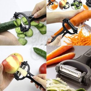 3-in-1 Vegetable Peeler Cyclone Knife ? Roto Peeler | Multifunctional kitchen tool designed for multiple peeling ( random color) - Image 4