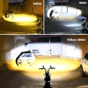 Motorcycle Robot Dual Colour LED Work & Driving Lights ? 5000K?6500K Two-Color External Headlights / Fog Lamp - Image 4