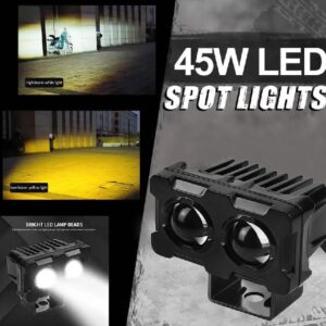 Motorcycle Robot Dual Colour LED Work & Driving Lights ? 5000K?6500K Two-Color External Headlights / Fog Lamp - Image 3