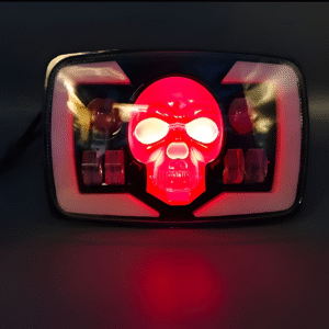 Skull Style Headlight with indicators Beam For Bike | Upgraded Model Original Fitting For Honda CD70 / CG125 - Image 1