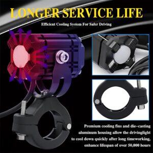 Universal Motorcycle LED Auxiliary Headlight ? High/Low Beam Super Bright Fog & Driving Light with Waterproof IP65 Spotlight for All Bikes and Weather Conditions - Image 5