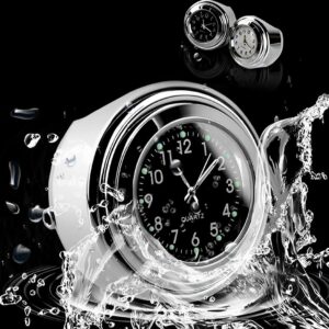 Universal Waterproof Chrome Motorcycle Handlebar Clock ? Luminous Quartz Watch for Bikes | Stylish and Durable ( Silver) - Image 4