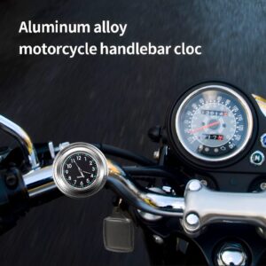 Universal Waterproof Chrome Motorcycle Handlebar Clock ? Luminous Quartz Watch for Bikes | Stylish and Durable ( Silver) - Image 3