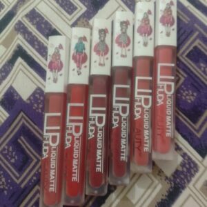 6-Piece Matte Lip Gloss Set ? Multicolor Shades, Long-Lasting Liquid Formula, Velvet Finish - Random Shades (without box) - Image 1