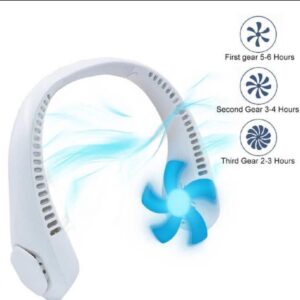 Neck Fan Portable Bladeless neck fans Portable Hanging Neck Fan Micro Cooling Strong Fan 360? Bladeless Hanging Neck Fan Rechargeable USB Mini Neck Fan for Kitchen Outdoor Travel for Summer Sports ( Random Color ) - Image 5