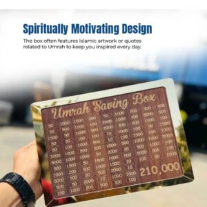 Umrah Saving Box - Box For Umrah Saving | Umrah Saving Box - Best Quality Umrah Saving Box - Umrah Saving Box Dark Brown, Wooden Money Box for Umrah - 210,000 - Image 5