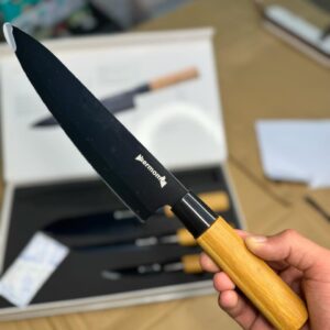 Thermomixer 4-Piece Japanese Knife Set ? Self-Sharpening Blades with Wooden Handles - Image 4