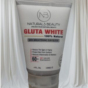Naturals Beauty Gluta White Skin Brightning Sun Block Spf 60+ UAV&UVB 120 ML - Image 2