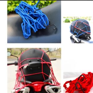 Motorcycle Flexible Cargo Net ? Helmet Holder & Luggage Mesh with Hooks (random color) - Image 4