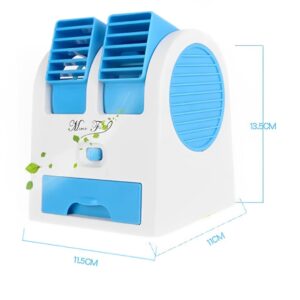 Portable Mini AC Air Cooler ? USB & Battery Operated | Dual Blower with Ice Tray | Blade-less Cooling Fan for Home, Shop, Kitchen, Table & Outdoor Use - Image 4