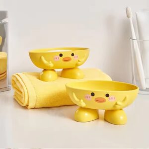 Cartoon Holder  Shape Soap Box Drain Soap Holder Bathroom Shower Drain Soap Dish Soap Storage Container(yellow color) - Image 5