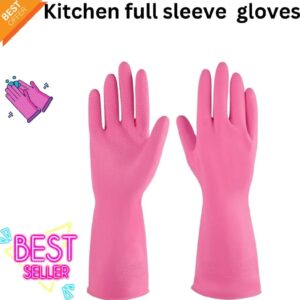 1 Pair Cleaning Gloves Kitchen waterproof Dishwashing Gloves Rubber Kitchen Gloves Antibacterial Dish Gloves - Image 3
