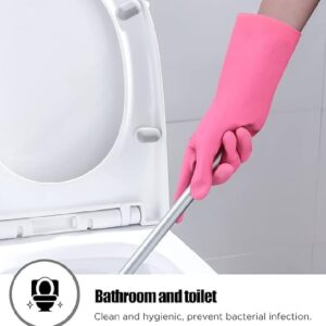1 Pair Cleaning Gloves Kitchen waterproof Dishwashing Gloves Rubber Kitchen Gloves Antibacterial Dish Gloves - Image 2