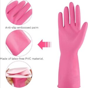 1 Pair Cleaning Gloves Kitchen waterproof Dishwashing Gloves Rubber Kitchen Gloves Antibacterial Dish Gloves - Image 1