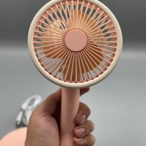 Mini Portable Electric Fan for Students, Dorm Room ? USB Rechargeable, Quiet Desktop Fan ? Compact Volcanic Ash Design - ( Random Color ) - Image 5