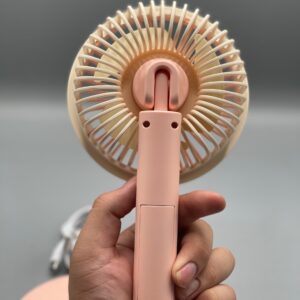 Mini Portable Electric Fan for Students, Dorm Room ? USB Rechargeable, Quiet Desktop Fan ? Compact Volcanic Ash Design - ( Random Color ) - Image 4