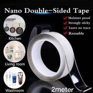 Nano Double-Sided Tape (2 Meters) ? Washable, Reusable, and Strong Adhesive for Multi-Purpose Use ? Versatile Tape for Home, Office, and DIY Projects - Image 3