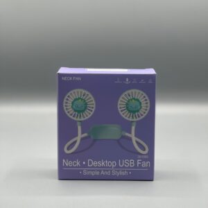 Mini Neck Fan ? Portable USB Rechargeable Hands-Free Wearable Cooling Fan | Personal Airflow for Travel, Office & Outdoor Use - Image 1