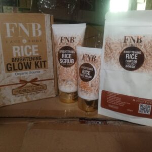 FNB Rice [3 in 1] Whitening Brightening Glow Kit | Home Facial For Best Skin for Girls and Women - Image 3