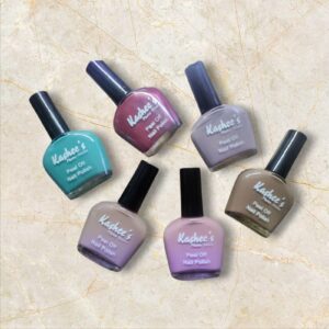 Pack Of 06 Kashee's Nail Polish - Kashee's Nail Paint For Girls - Kashee's Peel Off Nail Paint ( Random Color ) - Image 3