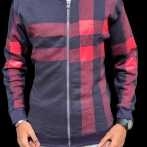 Men's Stylish Zipper Jacket with Contrast Checked Zipper | Jacket For Men's & Boys | Stylish Jacket For Formal & Casual Wear | Checked Design Jacket - Image 1